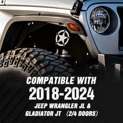 for Jeep Gladiator Inner Fender Liners | 18-24 Jeep Wrangler JL & JLU Unlimited Gladiator JT | Yzona