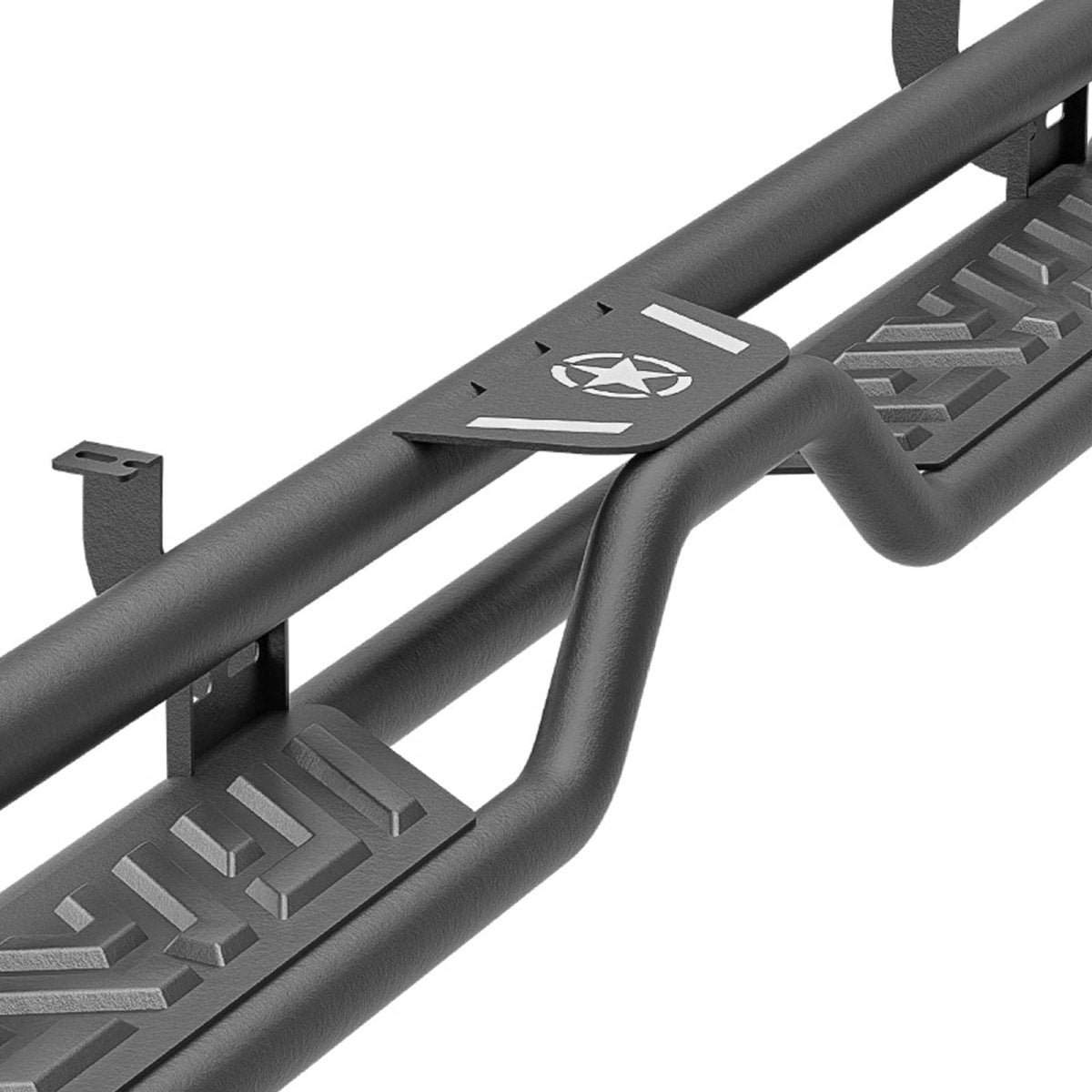 Heavy Duty Truck Side Steps Compatible with 2007-2021 Toyota Tundra Double/Extended Cab - Yzona