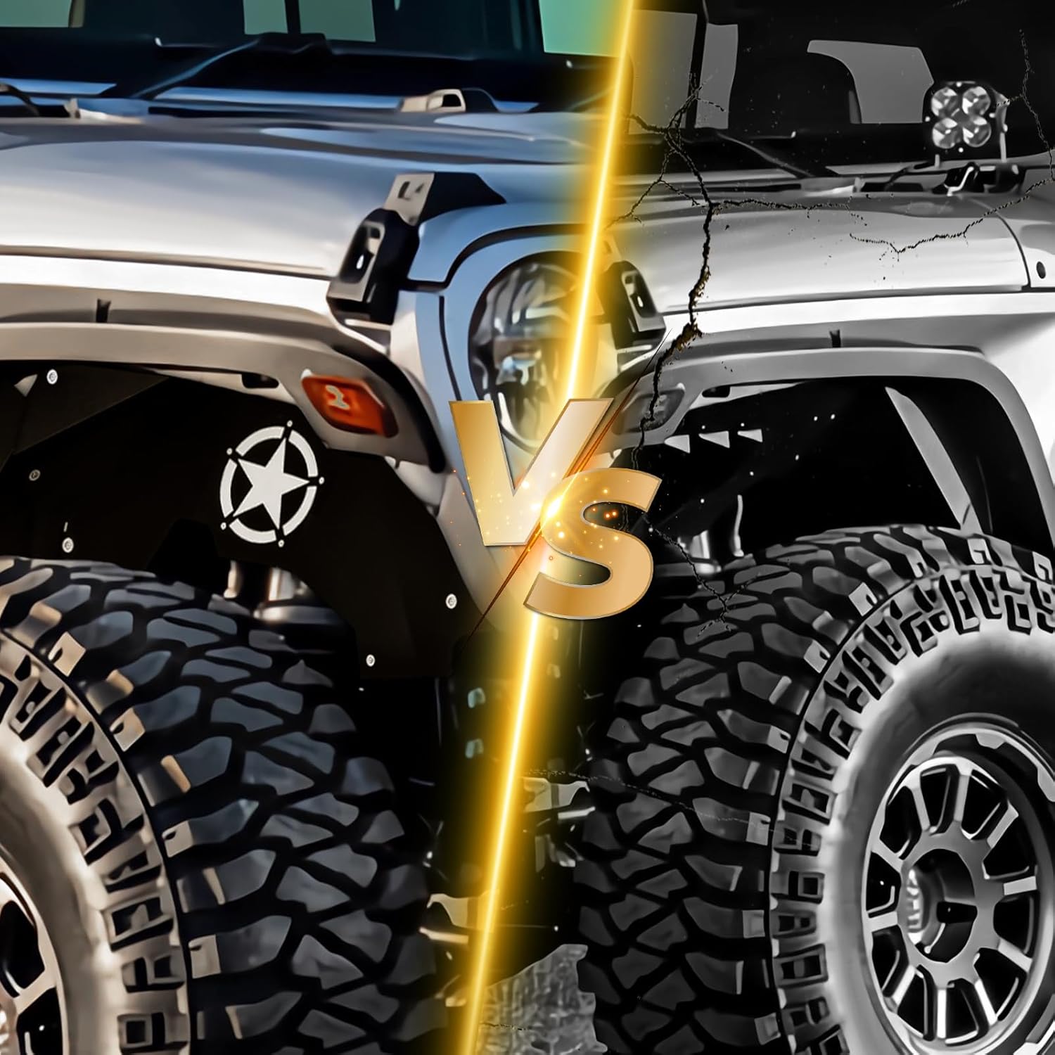 for Jeep Gladiator Inner Fender Liners | 18-24 Jeep Wrangler JL & JLU Unlimited Gladiator JT | Yzona