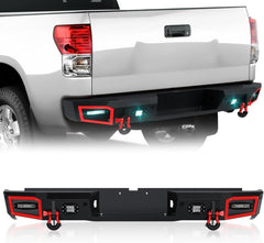 Off-road Rear Step Bumpers Compatible with 2007-2013 Toyota Tundra with Step Plate | Yzona
