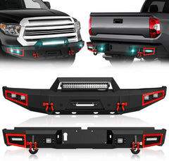 Front and Rear Brand Bumpers for 2014-2021 Toyota Tundra with Winch Plate | Yzona