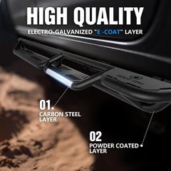 Wheel to Wheel Running Boards Drop Side Steps for Jeep Gladiator JT 4 Door(20-25) | Yzona