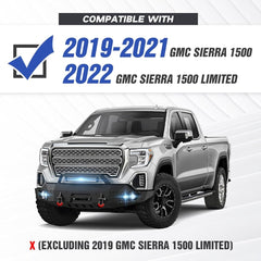 Heavy Duty Front Truck Bumpers for 2019-2021 GMC Sierra 1500 & 2022 GMC Sierra 1500 Limited with Winch Plate | Yzona