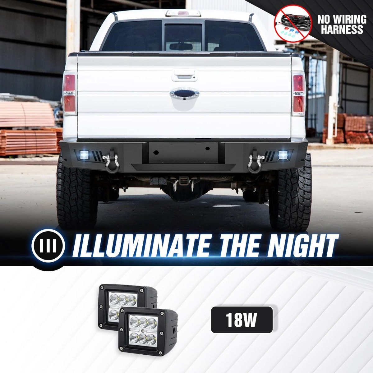 Auto Replacement Bumpers Compatible with 2004-2008 Ford F-150 - Yzona