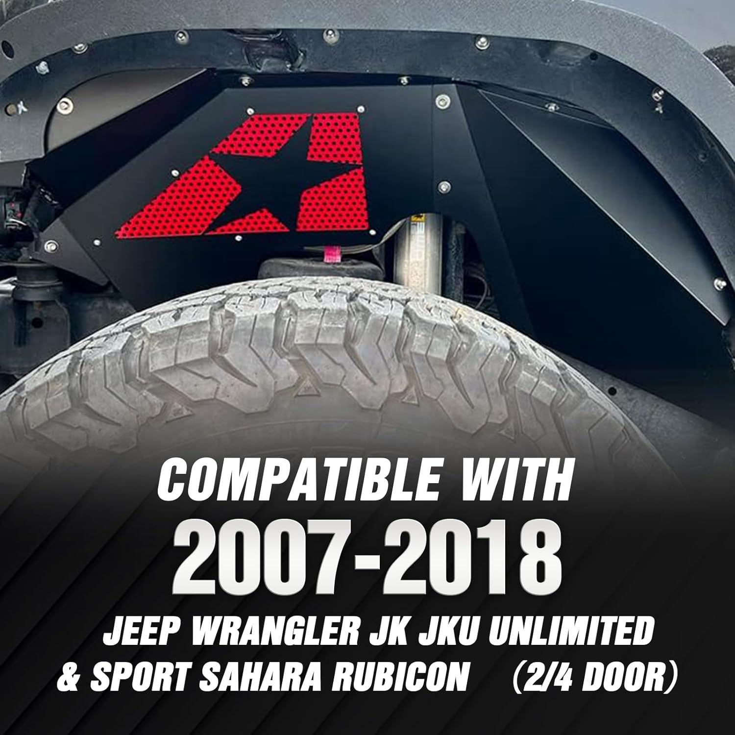 Yzona Fender Liners | 2007-2018 Jeep Wrangler JK & JKU Unlimited Sport Sahara Rubicon
