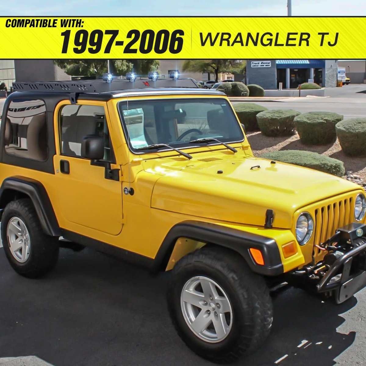 Heavy Duty Extra Large Best Roof Rack Carrier Compatible for 1997-2006 Jeep Wrangler TJ | Yzona