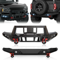 Front & Rear Heavy Duty Truck Bumpers Compatible with 2021-2025 Ford Bronco - Yzona