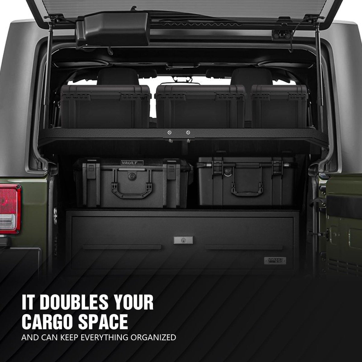 Interior Cargo BasketCompatible with 2007-2025 Jeep Wrangler JK JKU & JL JLU