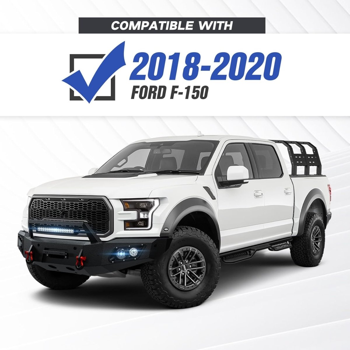 Front Bumper for Ford F150 2018-2020(Excluding Raptor) Heavy Duty Pickup Truck Bumper with Winch Plate | Yzona