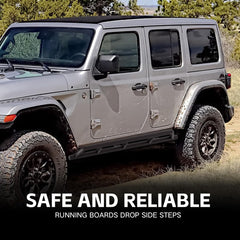 Yzona Side Steps for Single Cab TrucksCompatible with 2018-2025 Jeep Wrangler JL JLU Unlimited 4 Doors