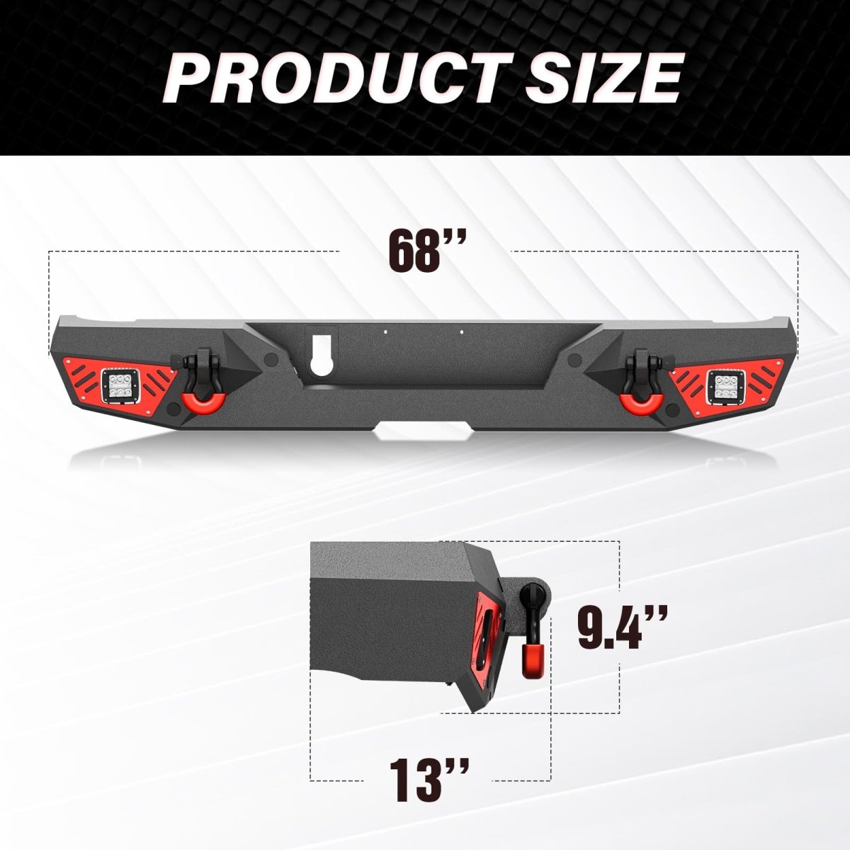 Heavy Duty Replacement Bumpers Compatible with 2020-2025 Jeep Gladiator JT - Yzona