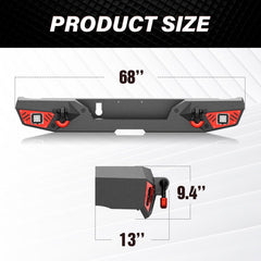 Heavy Duty Replacement Bumpers Compatible with 2020-2025 Jeep Gladiator JT - Yzona