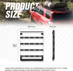 3/4-Length Roof Racks and Cargo Carriers for 2010-2024 Toyota 4Runner 5th Gen | Yzona