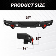 Off-Road Rear Bumper Compatible with 2021-2025 Ford Bronco | Yzona