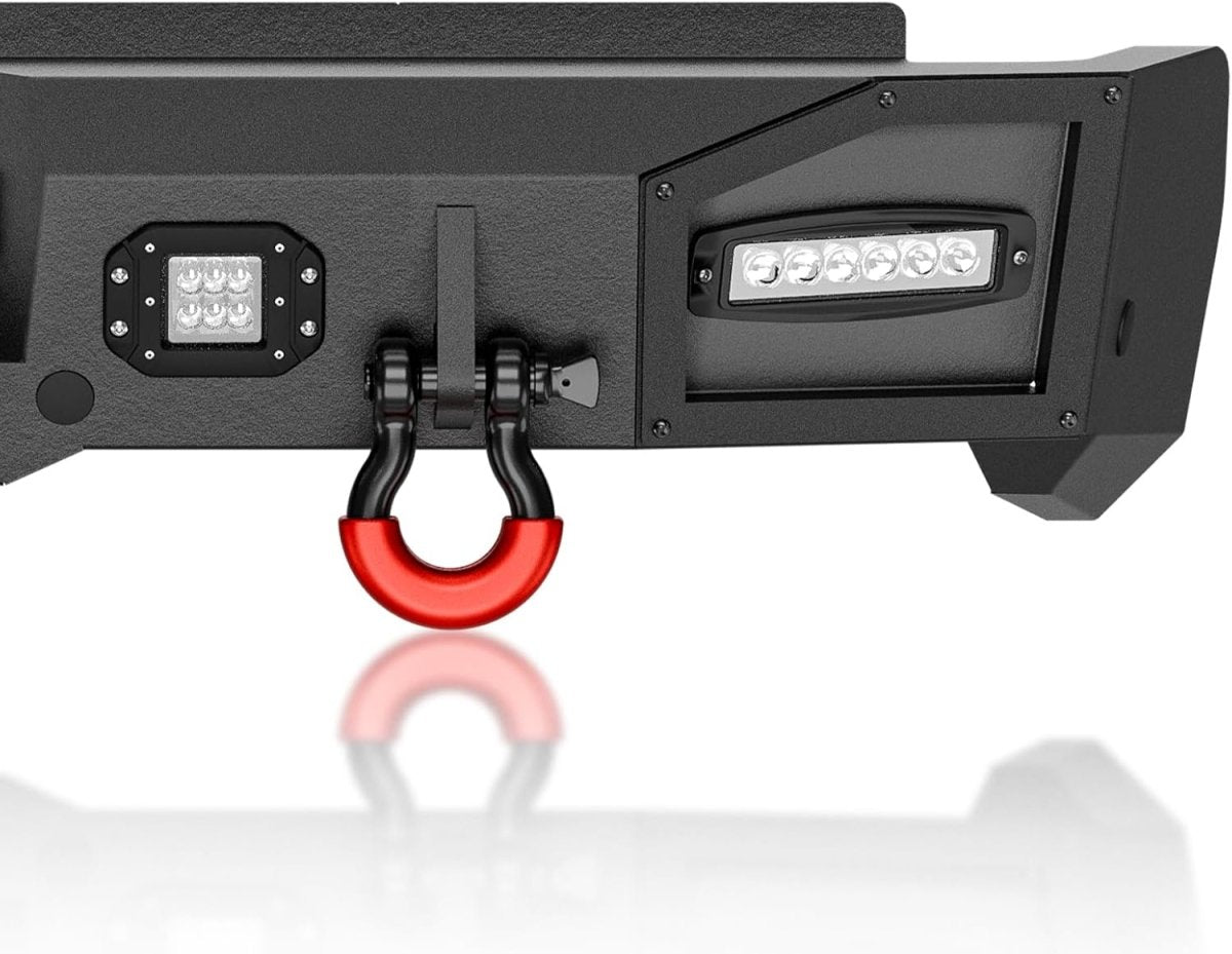 After Market Heavy Bumpers for Trucks Compatible with 20-23 Chevy Chevrolet Silverado 2500 3500 HD w/LED Lights | Yzona