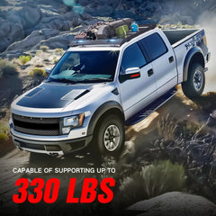 Pickup Roof Rack Cargo Basket Carrier Compatible for 2009-2014 Ford F-150 & Raptor SuperCrew Cab | Yzona