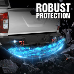 Pickup Truck Rear Bumper Compatible with 2015-2017 Nissan Navara NP 300 - Yzona