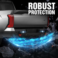 New Truck Rear Bumpers Compatible with 2022-2024 Toyota Tundra with LED Lights | Yzona