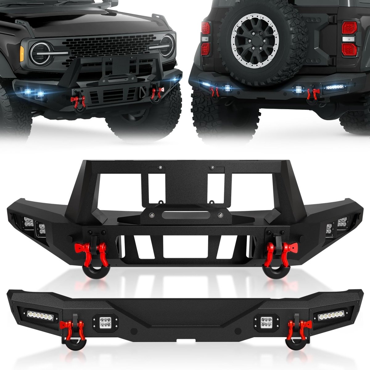 Aftermarket Truck Bumpers Compatible with 2021-2025 Ford Bronco - Yzona