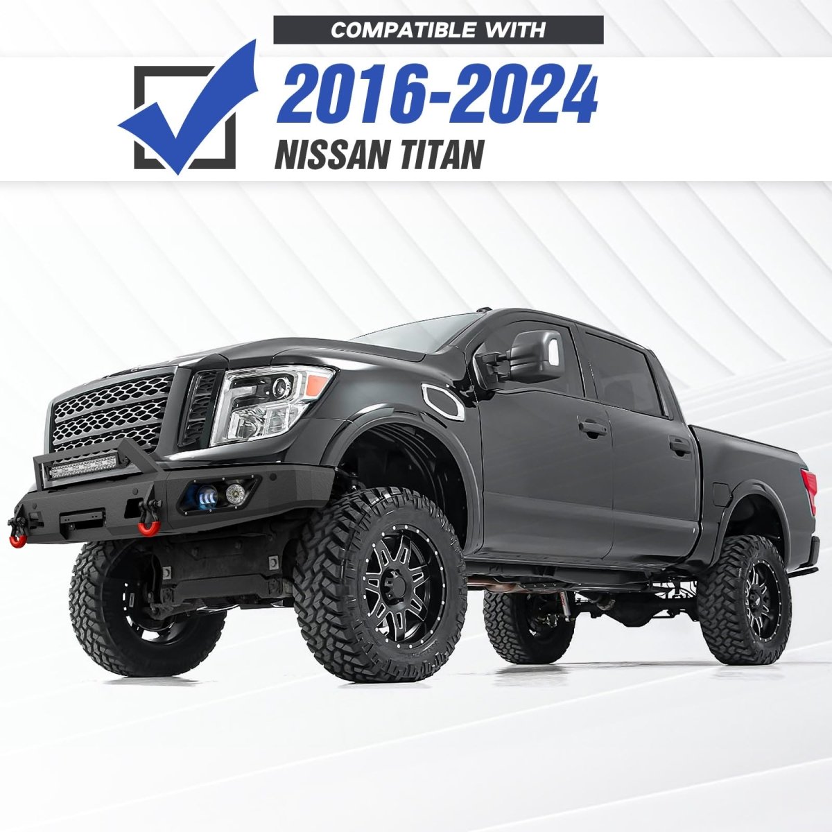Aftermarket Pickup Truck Bumpers Compatible with 2016-2024 Nissan Titan | Yzona