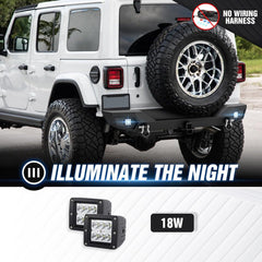 Replacement Bumpers for Trucks Compatible with 2018-2025 Jeep Wrangler JL JLU - Yzona