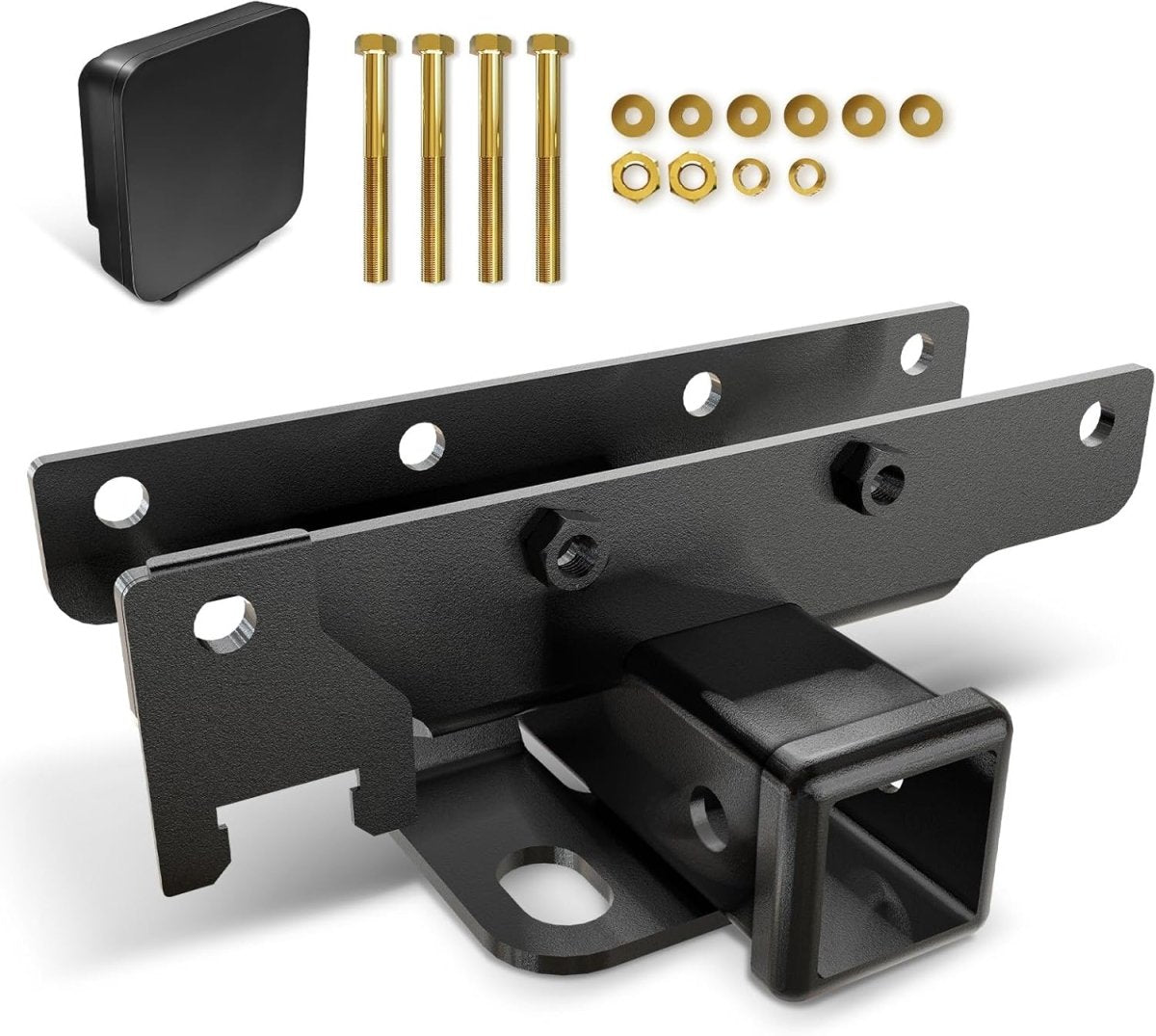 for Jeep Wrangler Tow Trailer Hitch Receiver | 18-24 Jeep Wrangler JL JLU Hitch Receiver with Cover(2 Door & 4 Doors) | Yzona
