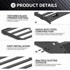 Pickup Roof Rack Cargo Basket Carrier Compatible for 2009-2014 Ford F-150 & Raptor SuperCrew Cab | Yzona