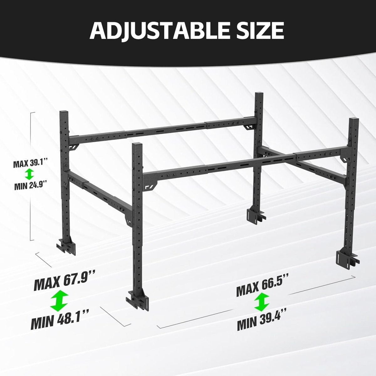 Universal Adjustable Ladder Truck Bed Cage Racks Systems | Yzona