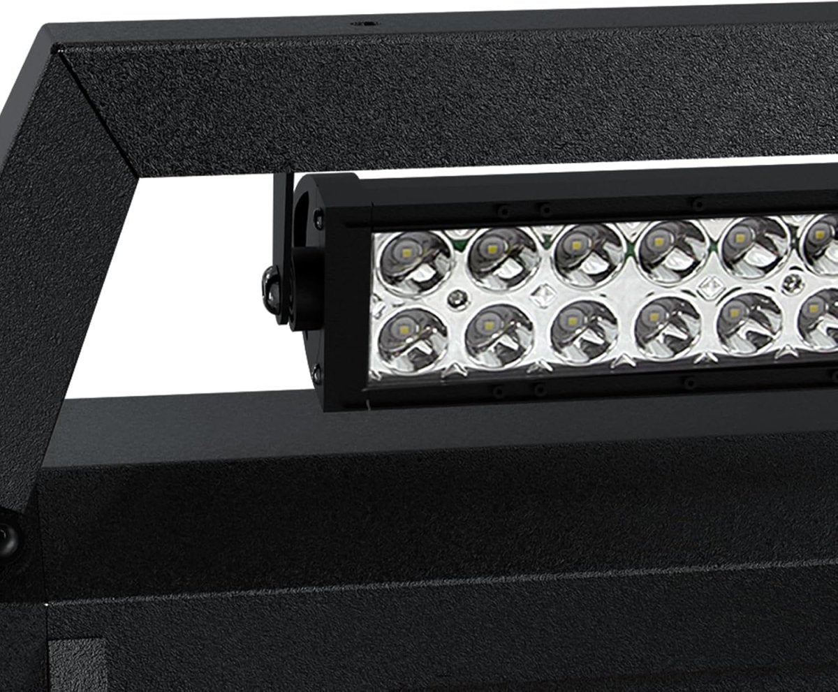 Full Width Replacement Front Bumpers Compatible with 2007-2013 Toyota Tundra Rock Crawler w/5 x LED Lights | Yzona