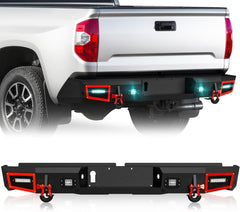 Truck Steel Rear Bumpers Compatible with 2014-2021 Toyota Tundra with Paintable Armor | Yzona