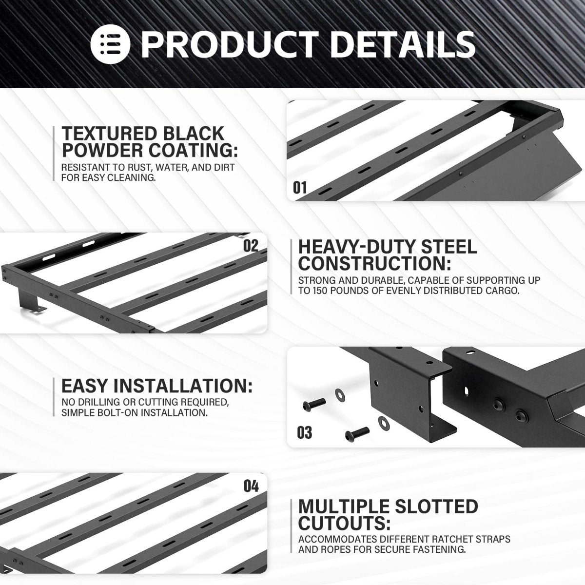 Roof Rack Cargo Basket Compatible with 2007-2014 Toyota FJ Cruiser | Yzona