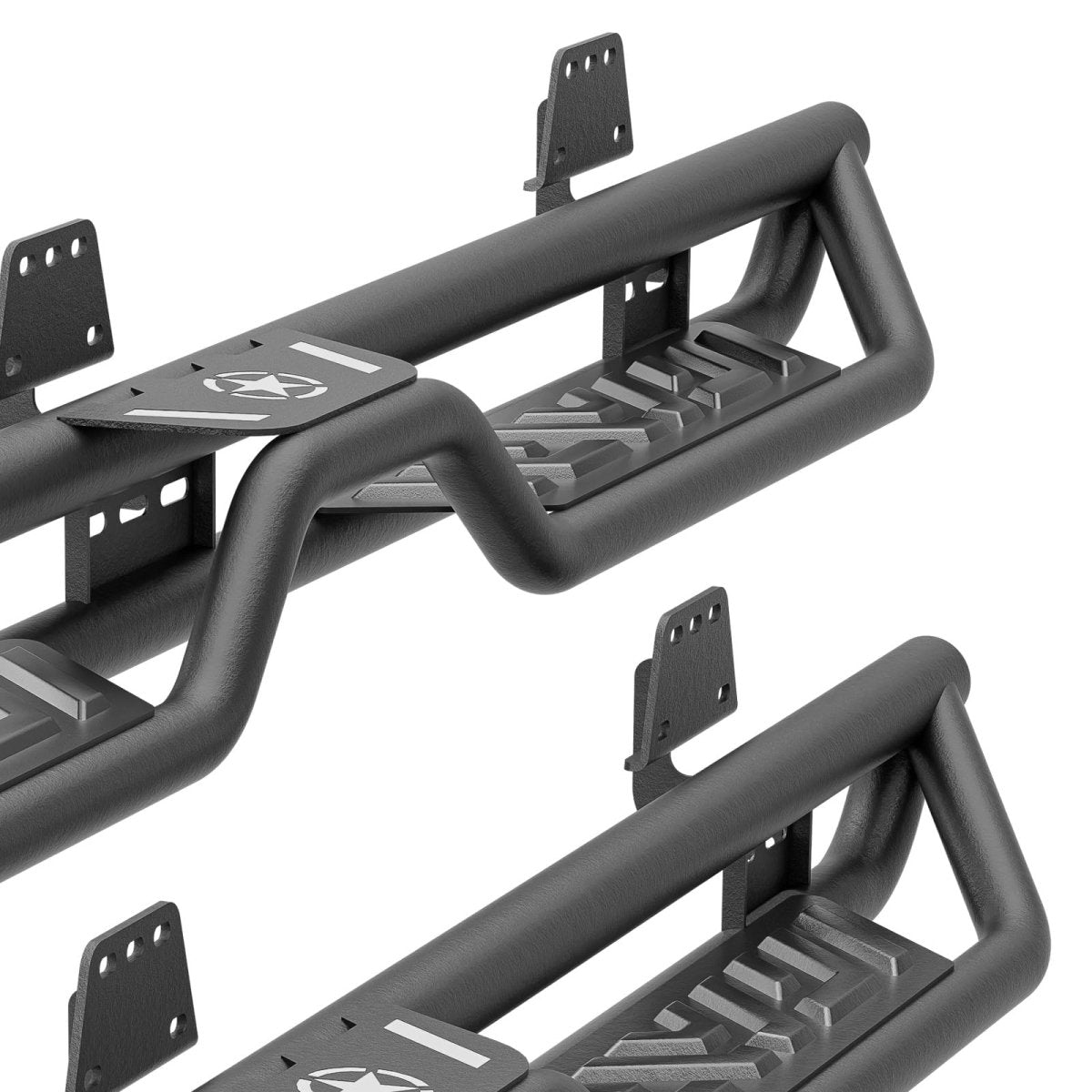 Frame Mount Side Steps Compatible with 2019-2025 Dodge Ram 1500 Quad Cab New Body Double/Extended Cab - Yzona