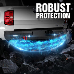 Heavy Duty Rear Truck Bumpers for 2014-2018 Chevy Silverado 1500 & GMC Sierra 1500 | Yzona