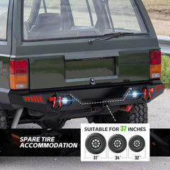 for Jeep Front & Rear Winch Bumpers Compatible with 1984-2001 Jeep Grand Cherokee XJ (2/4 Doors)| Yzona