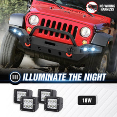 4x4 Truck Bumpers Compatible with 2007-2018 Jeep Wrangler JK JKU | Yzona