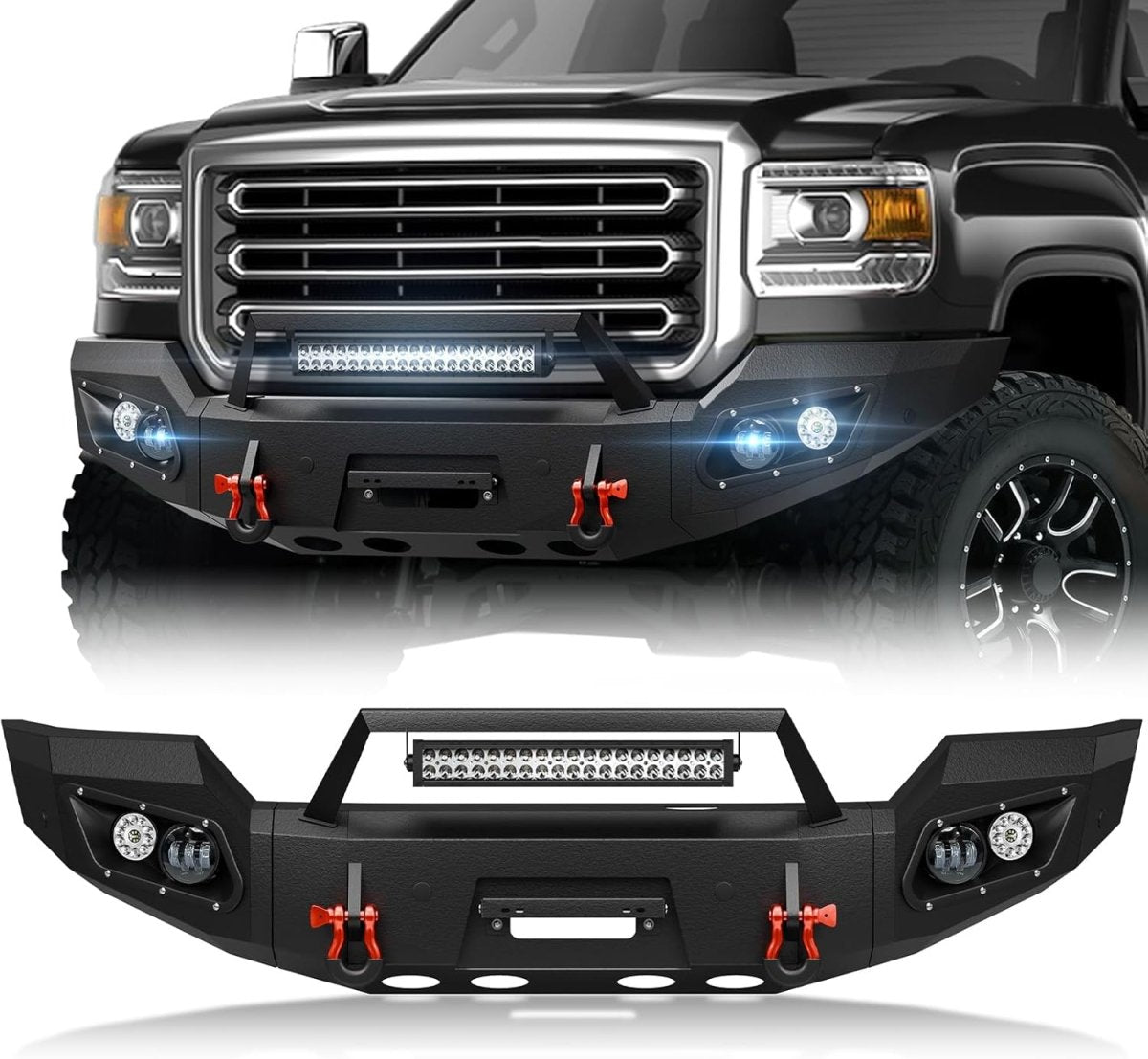 Heavy Duty Front Bumpers for Trucks 2015-2019 GMC Sierra 2500 3500 HD | Yzona