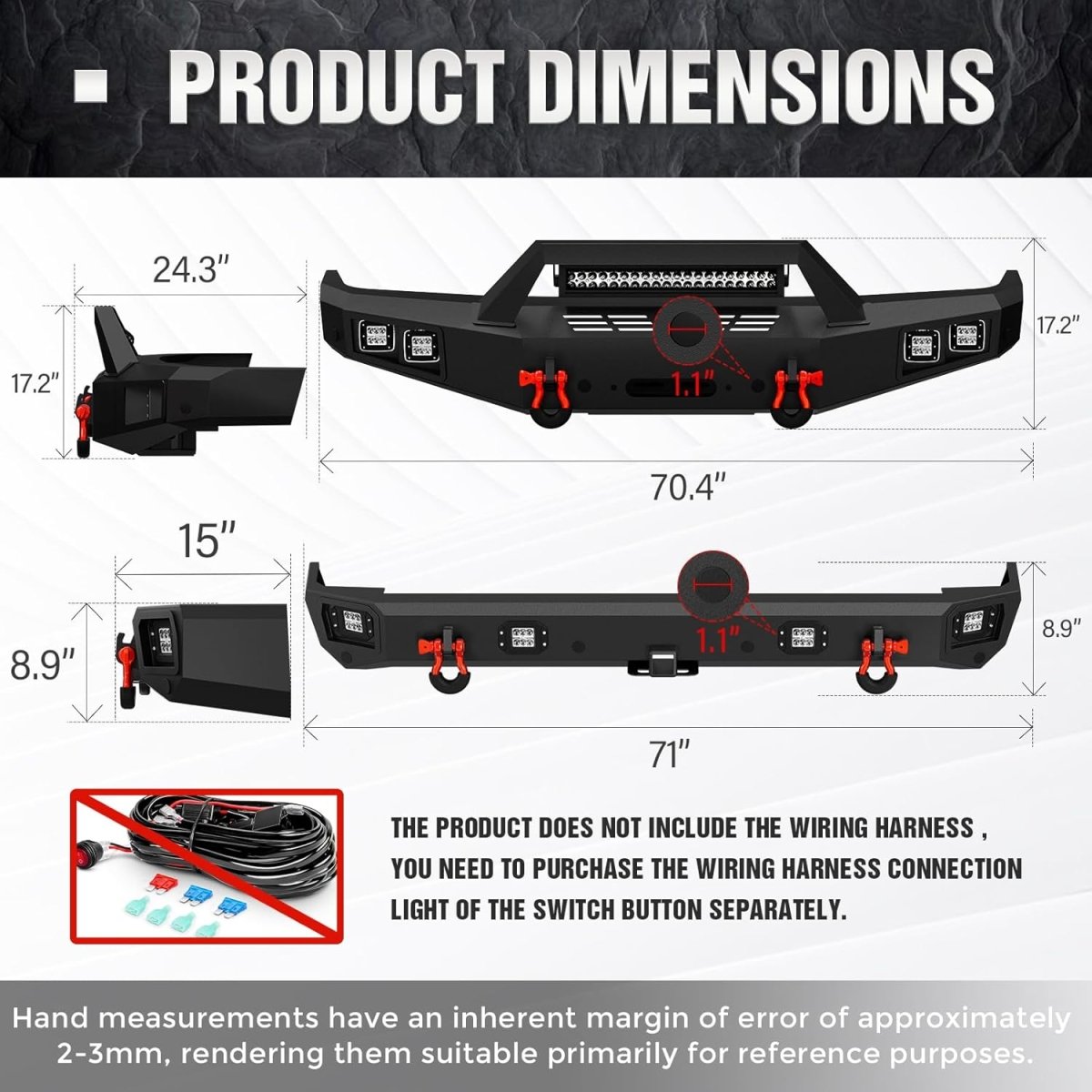 Best Replacement Bumper for 1999-2004 Land Rover Discovery 2 Rock Crawler Bumper | Yzona