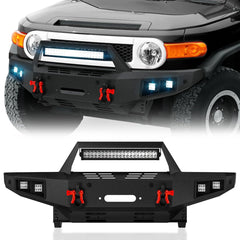 Front Aftermarket Truck Bumpers Compatible with 2007-2014 Toyota FJ Cruiser 1st Gen