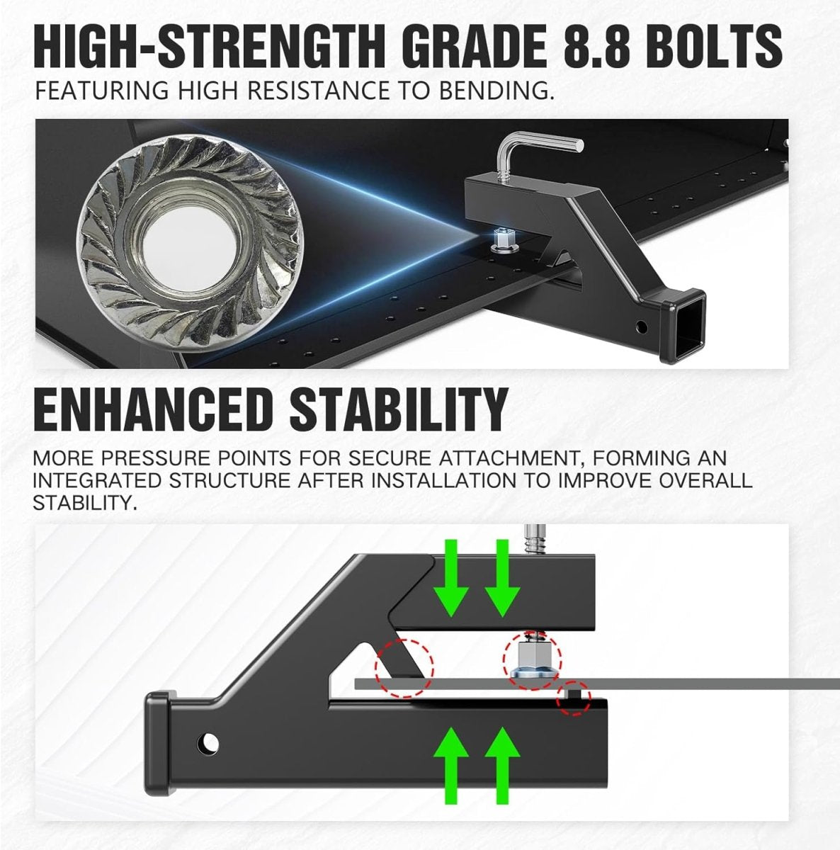 Clamp On Trailer Hitch Receiver 2" Ball Mount Adapter | Yzona