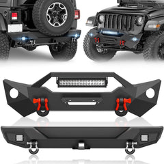Aftermarket Front & Rear Bumper for 2018-2024 Jeep Wrangler JL JLU w/Sensor Holes | Yzona