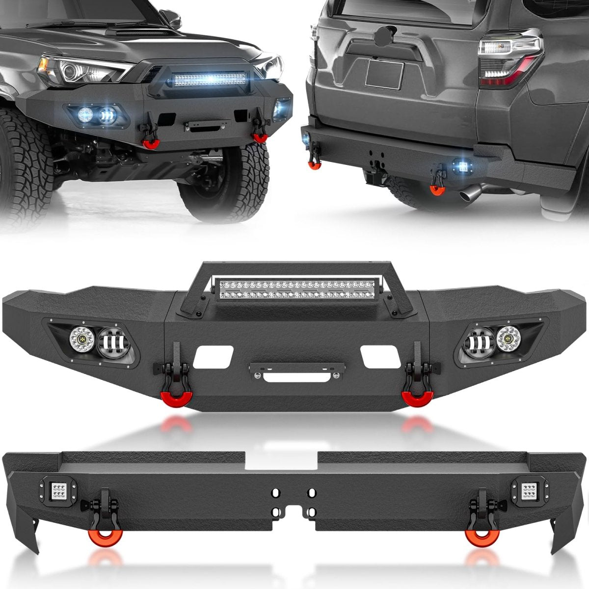 for Aftermarket Toyota Front Bumper Compatible with 2010-2023 Toyota 5th Gen 4Runner (Not fit 2010-2013 SR5)| Yzona