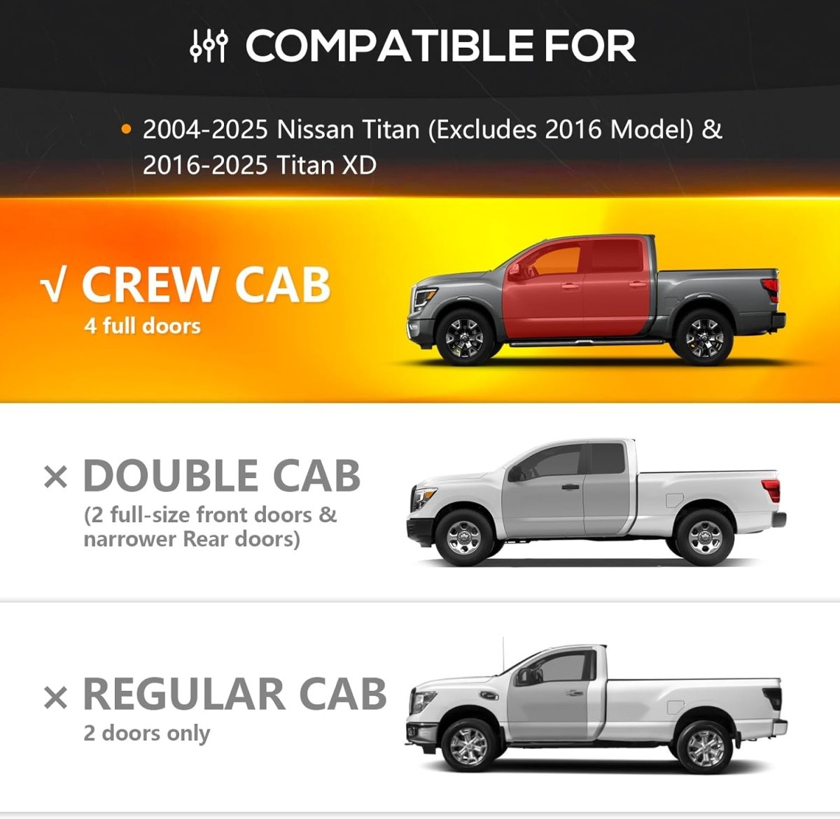 Wide Truck Steps and Running Boards for 2016-2025 Nissan Titan XD | 2004-2025 Nissan Titan-Not Included 2016 Model | Yzona