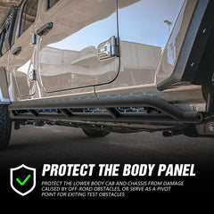 Yzona Truck Single Side Step Compatible with 2020-2025 Jeep Gladiator JT 4 Doors Running Boards