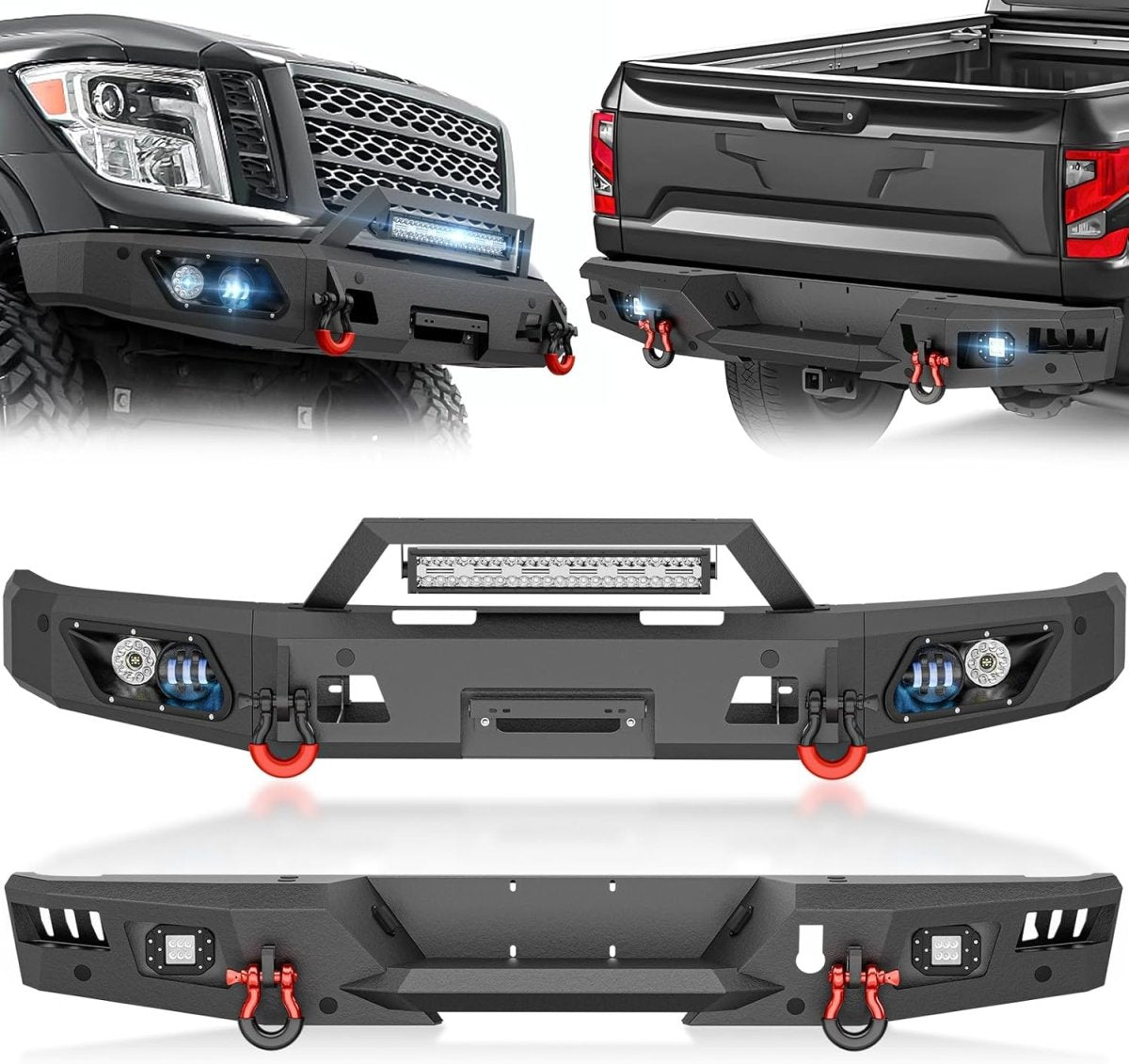 for Nissan Titan Off Road Bumpers Compatible with 2016-2024 Nissan Titan | Yzona