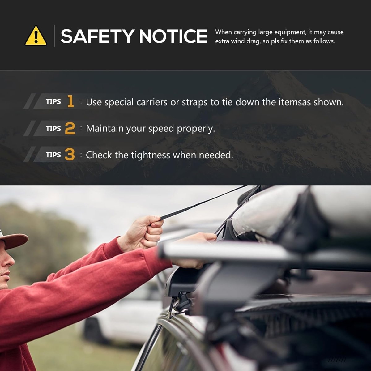 55"x41" Roof Racks & Cargo Carriers Basket with 2 Pcs LED Light Bars & Net | Yzona