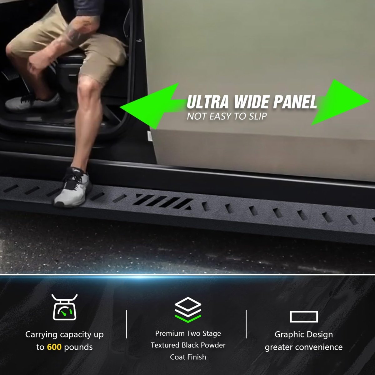 Running Boards for Trucks Compatible with 2024-2025 Tesla Cybertruck - Yzona