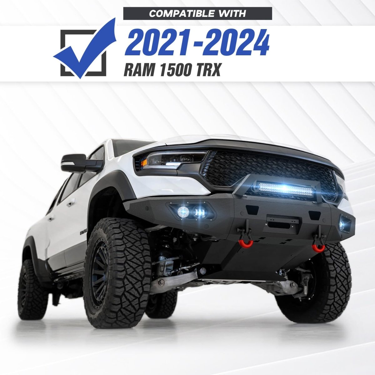 Add Off Road Front Bumpers Compatible with 2021-2024 Dodge Ram 1500 TRX | Yzona