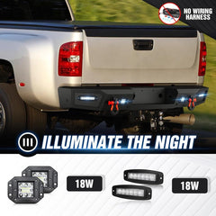 Pickup Truck Rear Bumpers for Sale Compatible with 2011-2014 Chevy Silverado & GMC Sierra 2500 3500 HD | Yzona