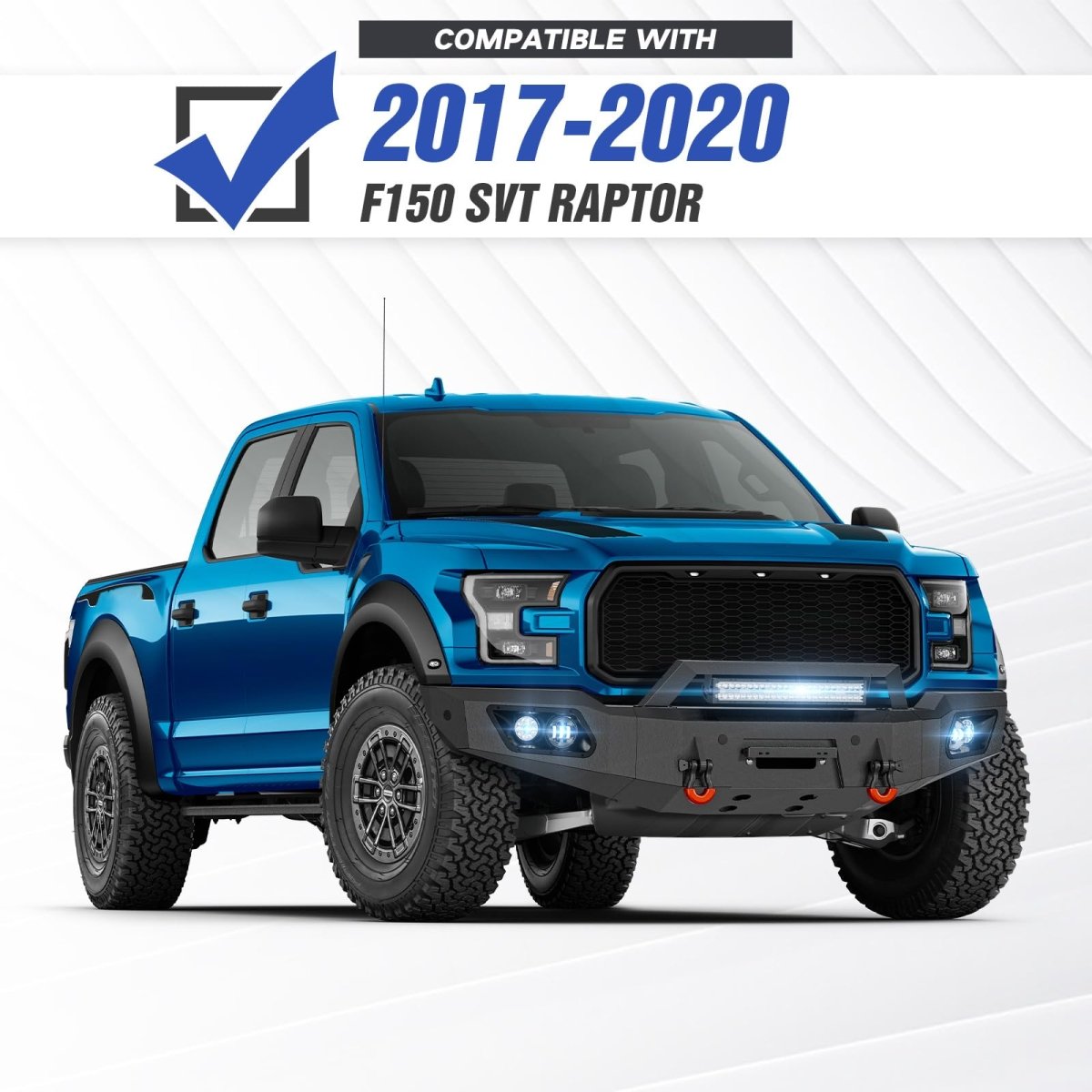 Aftermarket Replacement Bumpers Compatible with 2017-2020 F150 SVT Raptor - Yzona