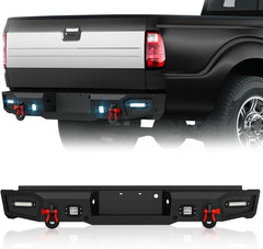 Rear Aftermarket Bumpers for Ford Compatible with 1999-2016 3rd Gen Ford F250 F350 F450 | Yzona